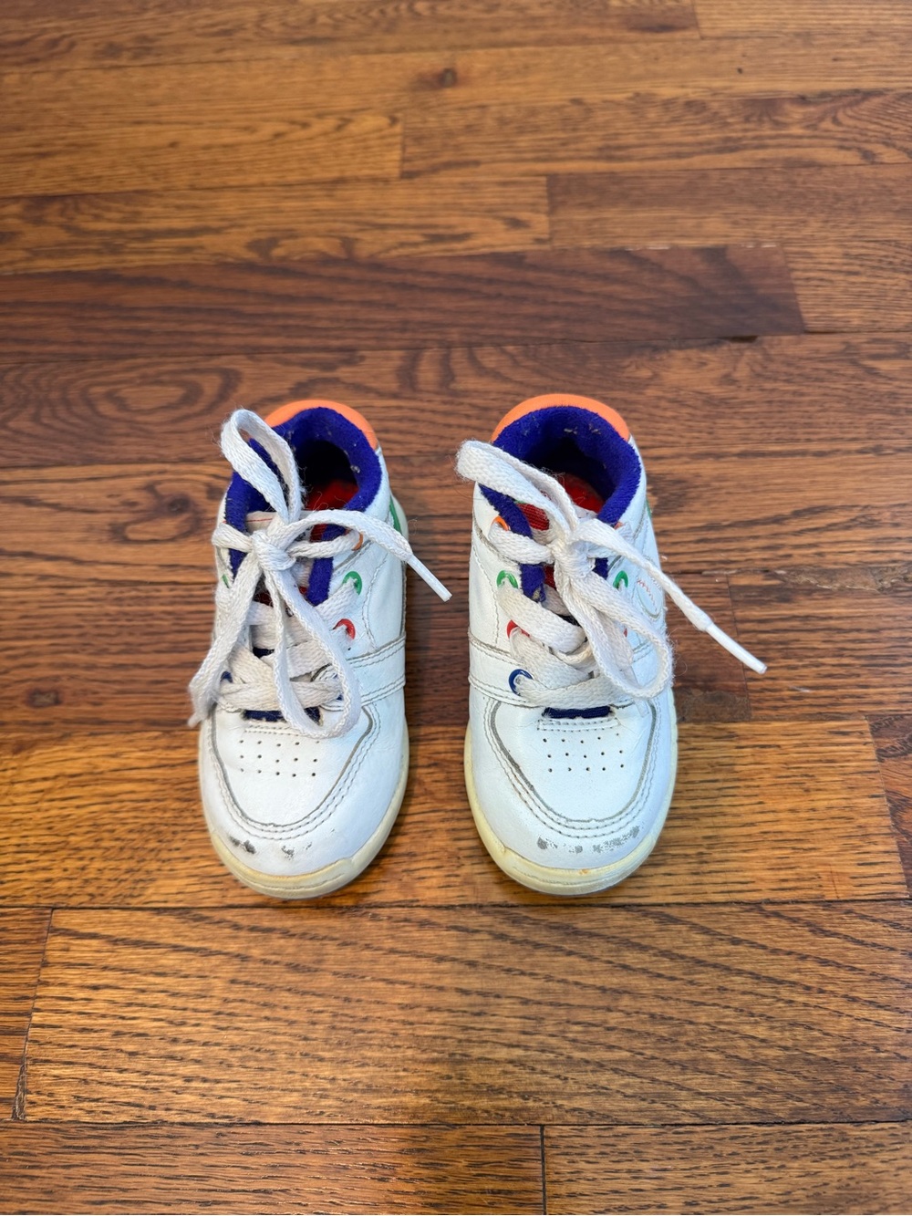 Vintage 1997 Fisher Price Baseball Graphic Colorblock White Sneakers Size 5